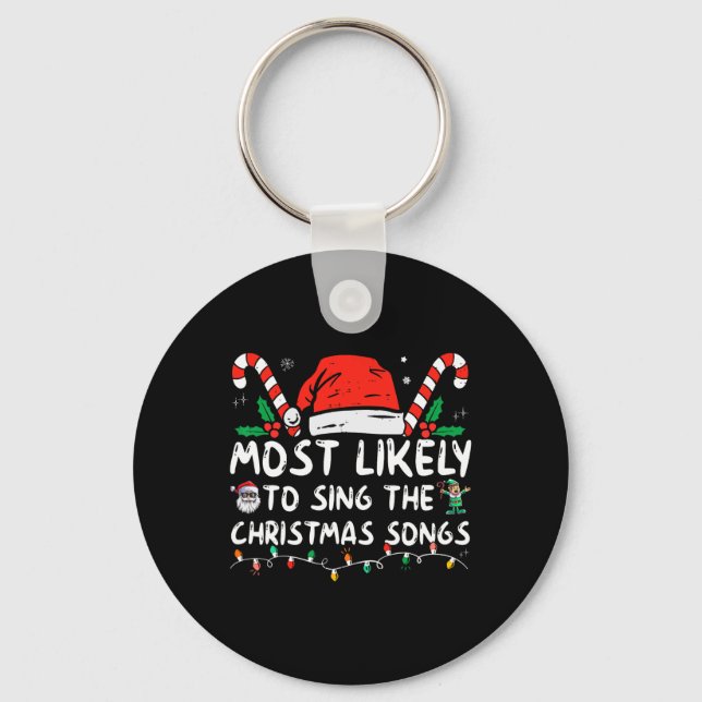 Porte-clés Très Probable De Chanter Les Chansons De Noël Noël (Recto)