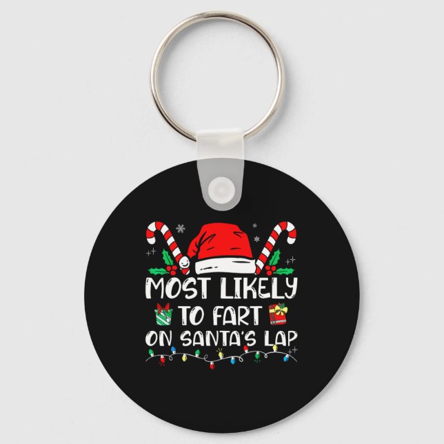 Porte-clés Très Probable De Débuter Sur Père Noël Lap Funny F (Recto)