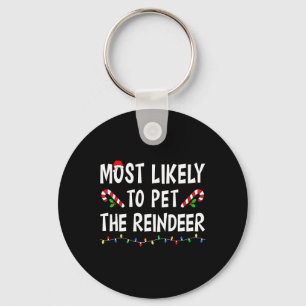Porte-clés Très Probable De Pet La Famille Reindeer Xmas Drôl