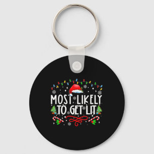 Porte-clés Très Probable D'Obtenir Lit Boire Fun Noël De Fami