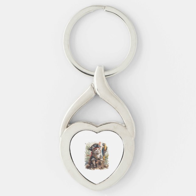 Porte-clés Trésor de chat pirate (Devant)