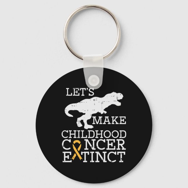 Porte-clés Trex Cancer de l'enfant Dinosaure de sensibilisati (Recto)