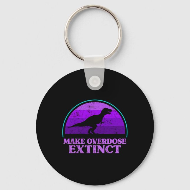 Porte-clés Trex Dinosaure Purple Faire Overdose Extincte (Recto)