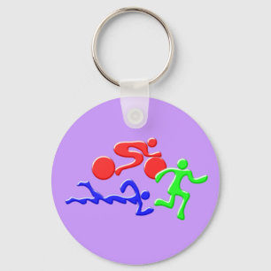 Porte-clés TRI chiffres conception de COULEUR de course de