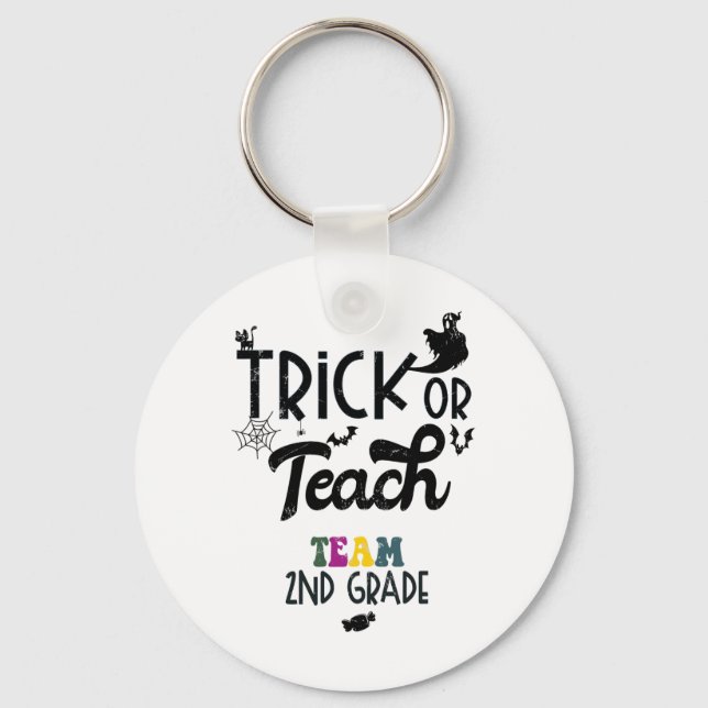Porte-clés Tri Ou Enseigner Halloween de 2e année Te (Recto)