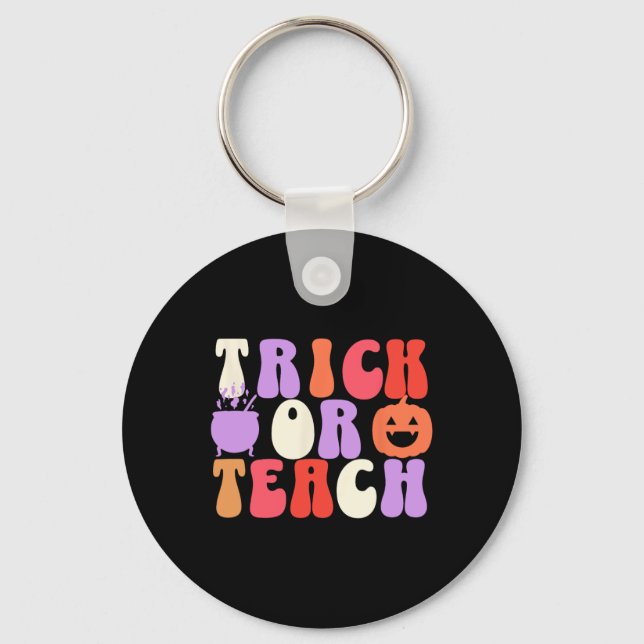 Porte-clés Tri Ou Enseigner Halloween Enseignant Super (Recto)