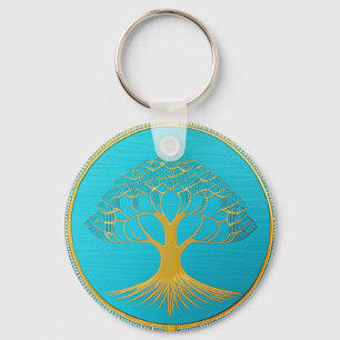 Porte-clés Triangle d'or Arbre de vie Porte - clé