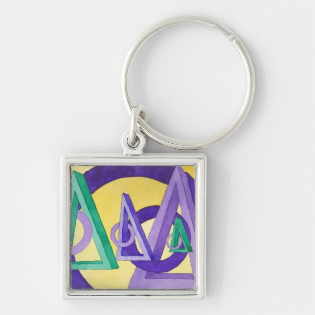 Porte-clés Triangles Abstraits (Devant)
