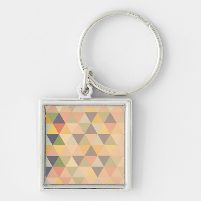 Porte-clés Triangles Abstraits Fade moderne Motif géométrique (Devant)