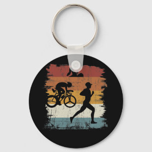 Porte-clés Triathlon vintage rétro