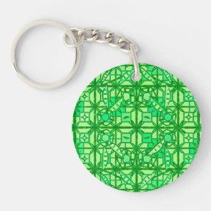 Porte-clés Tribal Batik - tons verts