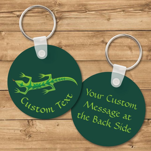 Porte-clés Tribal Lizard Green Keychain (Créateur téléchargé)