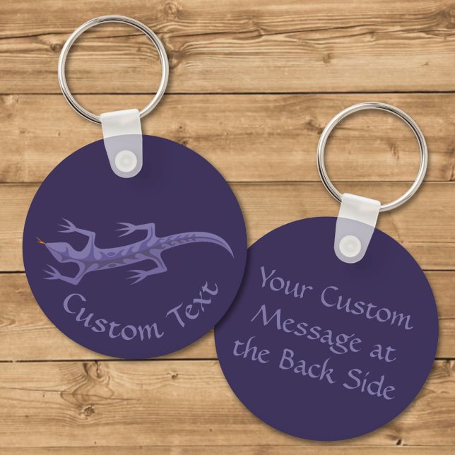 Porte-clés Tribal Lizard Mauve Keychain (Créateur téléchargé)