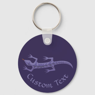 Porte-clés Tribal Lizard Mauve Keychain