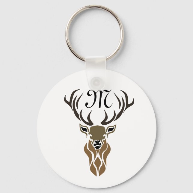 Porte-clés Tribal Red Stag Monogram (Recto)
