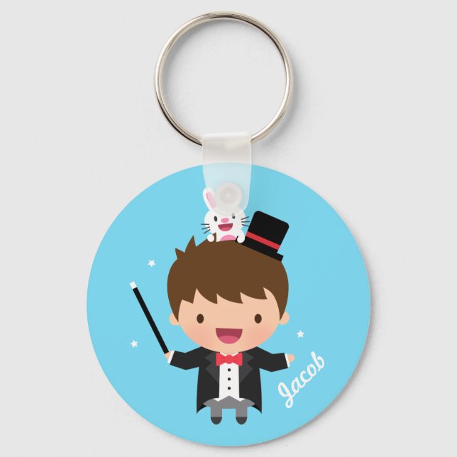 Porte-clés Trick de lapin magique pour garçons Magiciens pour (Recto)