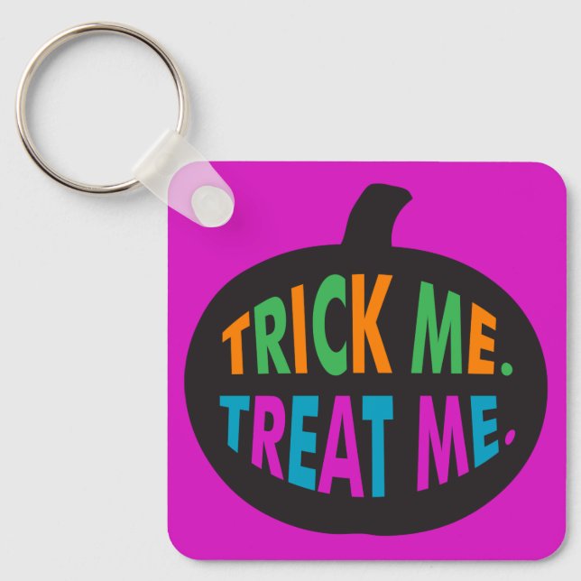 Porte-clés Trick Me Traite, Halloween Multi-Couleur (Recto)