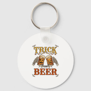 Porte-clés Trick Or Beer Mug Halloween Citrouille Mains de sq