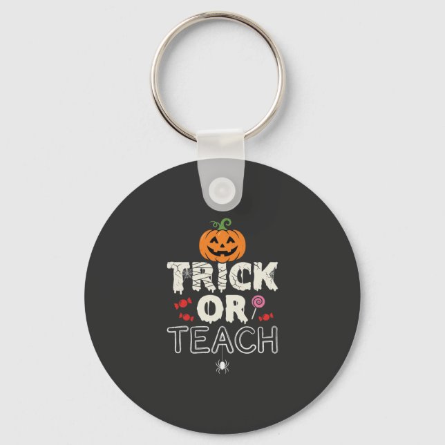 Porte-clés Trick or Teach Halloween Teacher Design (2)_1 (Recto)