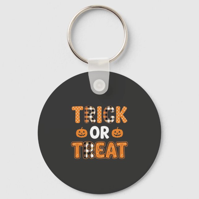 Porte-clés Trick or Treat Halloween Pumpkin Vector Design_1 (Recto)