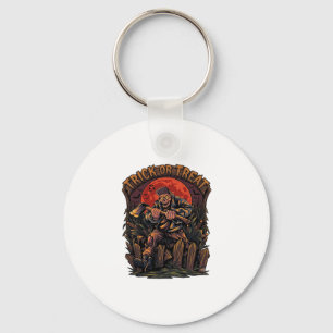 Porte-clés Trick Or Treat Halloween Tueur Squelette Hache Rou