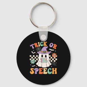 Porte-clés Trick Ou Discours Halloween Slp Rétro Thérapie de