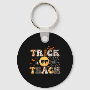 Porte-clés Trick Ou Enseigner Super Enseignant Halloween Retr