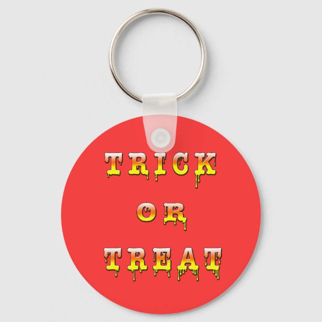 Porte-clés Trick ou traitement (couleur bonbon de maïs) (Recto)