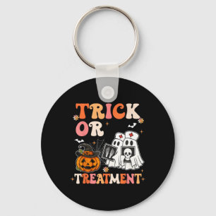 Porte-clés Trick Ou Traitement Infirmière Fantôme Costume Hal