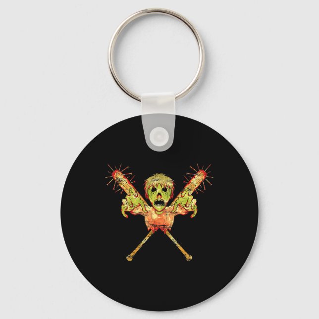 Porte-clés Trick Ou Traiter Cadeau Zombie Scandale Halloween (Recto)