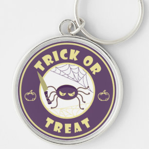 Porte-clés Trick ou traiter l'araignée halloween style Starbu