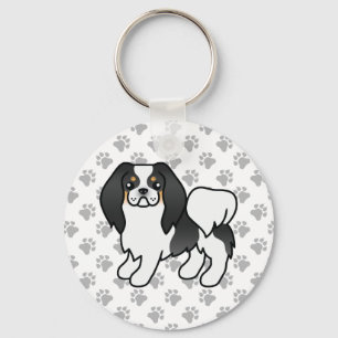 Porte-clés Tricolore Chien Japonais de Dessin Animé et Pattes