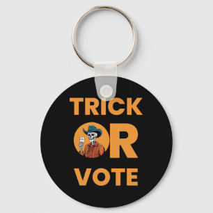 Porte-clés Tricoter Ou Voter Halloween Élection Vintage Cowbo