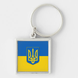 Porte-clés Trident Drapeau de l'Ukraine