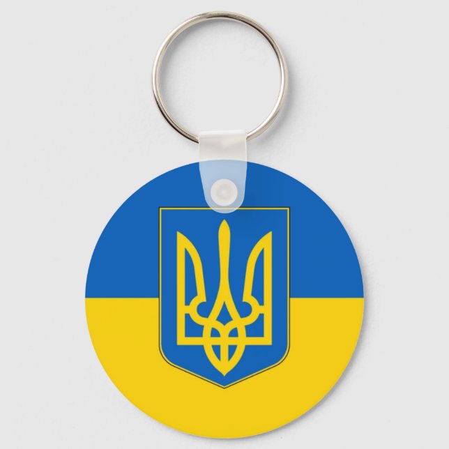Porte-clés Trident Drapeau de l'Ukraine  (Verso)