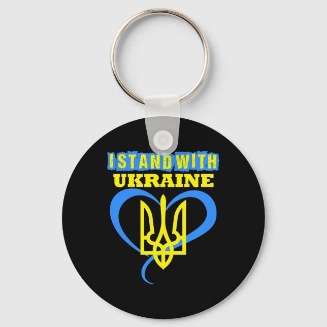 Porte-clés Trident Ukraine Drapeau ukrainien Drapeau ukrainie (Recto)