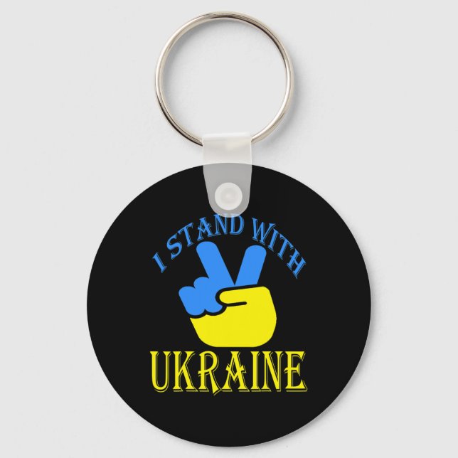 Porte-clés Trident ukrainien Drapeau ukrainien Drapeau ukrain (Recto)
