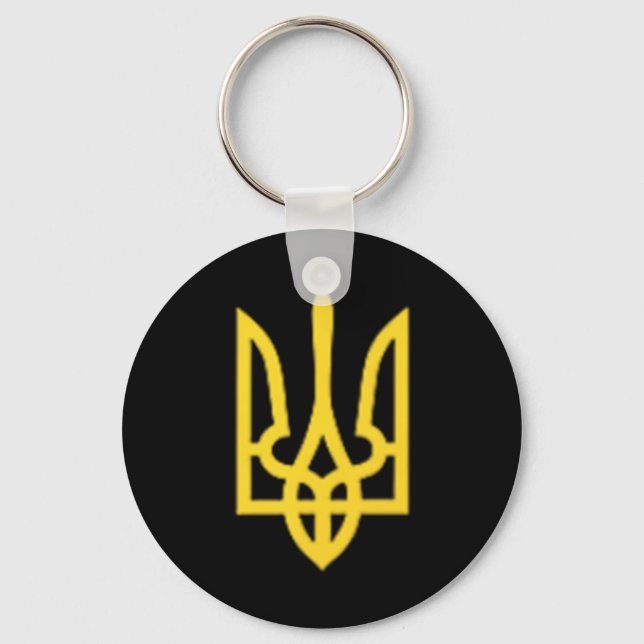 Porte-clés Trident ukrainien - Symbole ukrainien Tryzub (Recto)