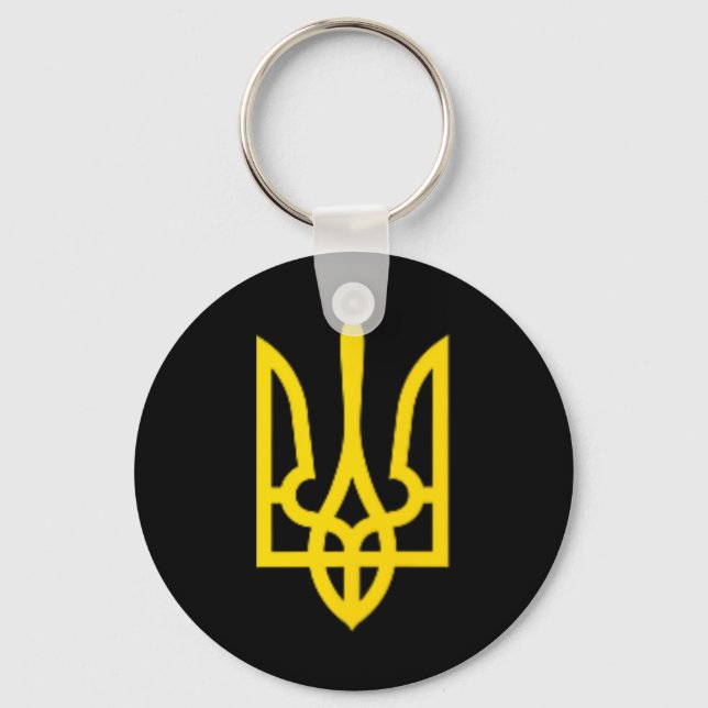 Porte-clés Trident ukrainien Ukraine Zelensky Trident doré  (Recto)