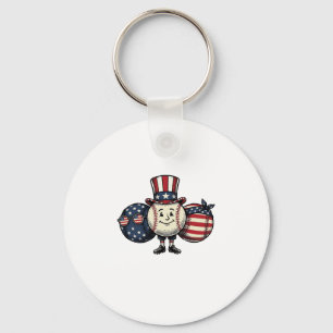 Porte-clés Trio de baseball patriotique Vintage Vector Shirt_