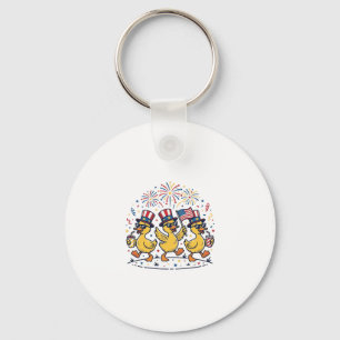 Porte-clés Trio de canards patriotiques Chemise vintage 4 jui