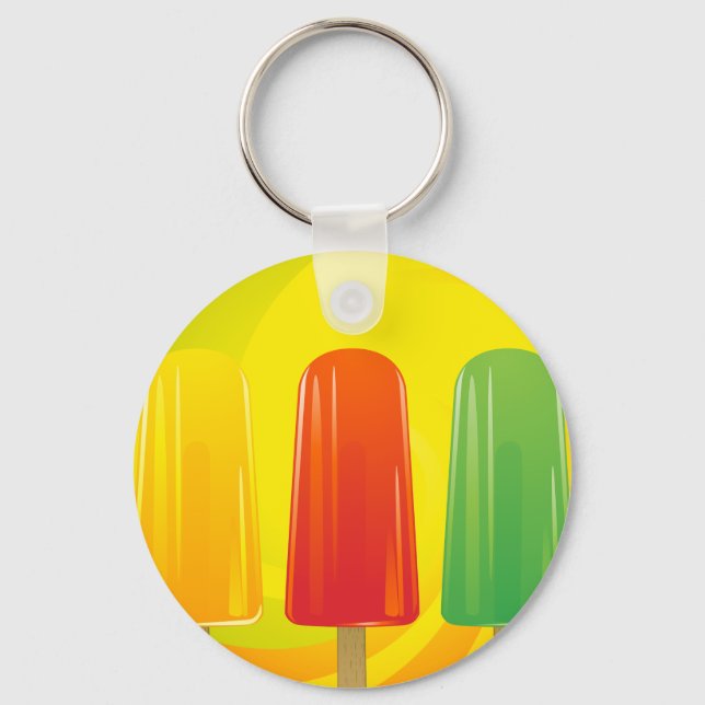 Porte-clés Trio de sucettes glacées d'été Popsicles lumineuse (Recto)