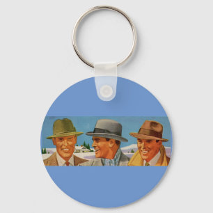 Porte-clés Trio fedora des années 1950