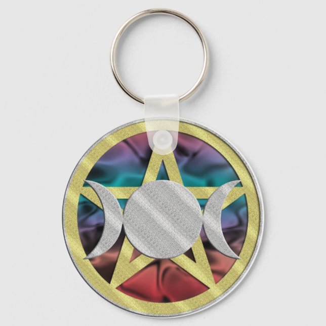 Porte-clés Triple Goddess Wicca Keychain (Recto)