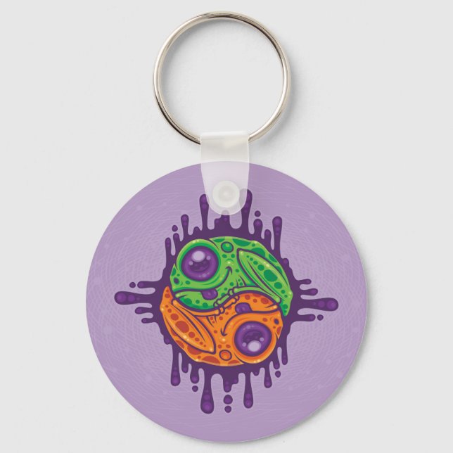Porte-clés Trippy Drippy Frog Yin Yang (Recto)