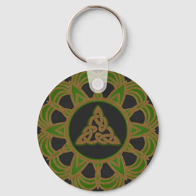 Porte-clés Triquetra de noeud de trinité celtique (Recto)