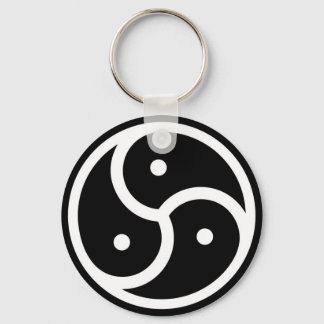 Porte-clés triskelion noir blanc