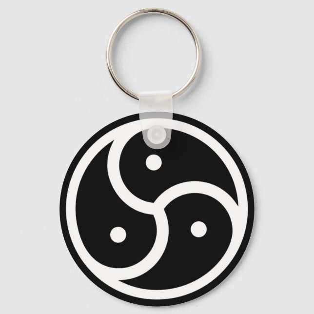 Porte-clés triskelion noir blanc (Recto)