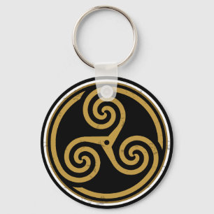 PORTE-CLÉS TRISKELION TRIPLE CELTIQUE SPIRAL