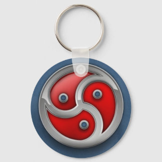 Porte-clés triskellion bleu
